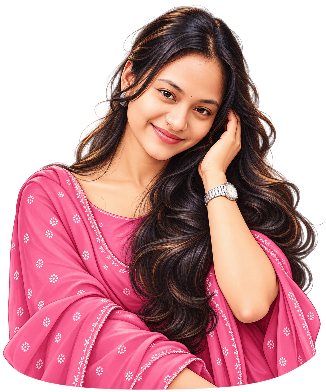 Illustrated portrait of Omii